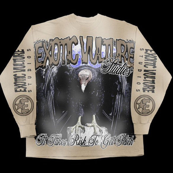 Tan "Get Rich" Long Sleeve