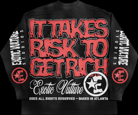 Black "Get Rich" Long Sleeve