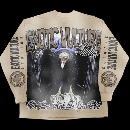 Tan "Get Rich" Long Sleeve
