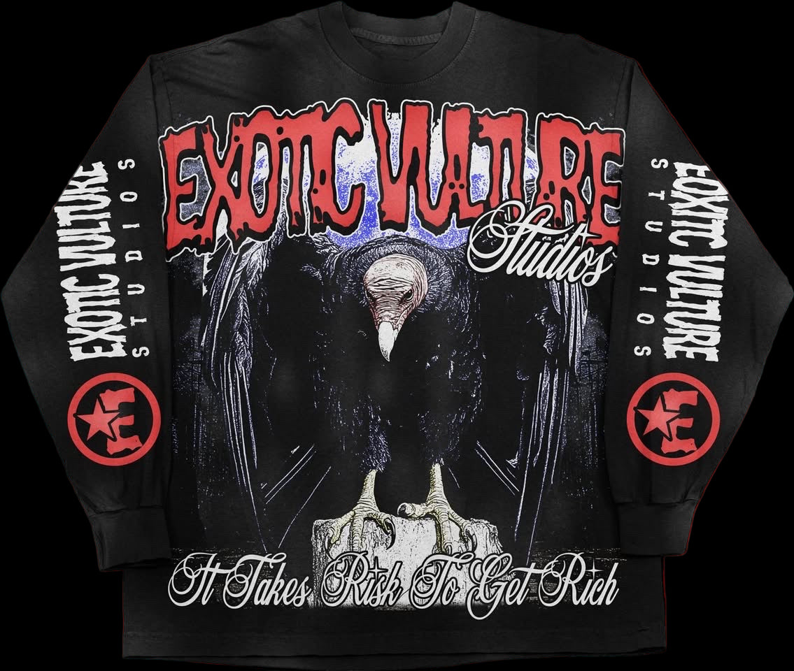 Black "Get Rich" Long Sleeve