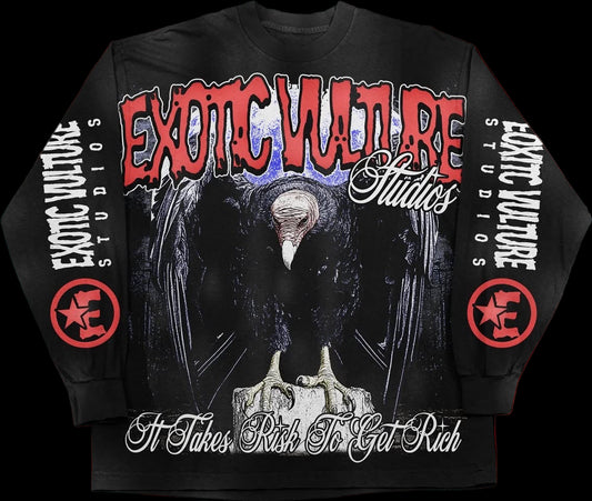 Black "Get Rich" Long Sleeve