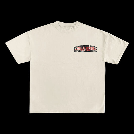 Cream "WORLDWIDE" t shirt