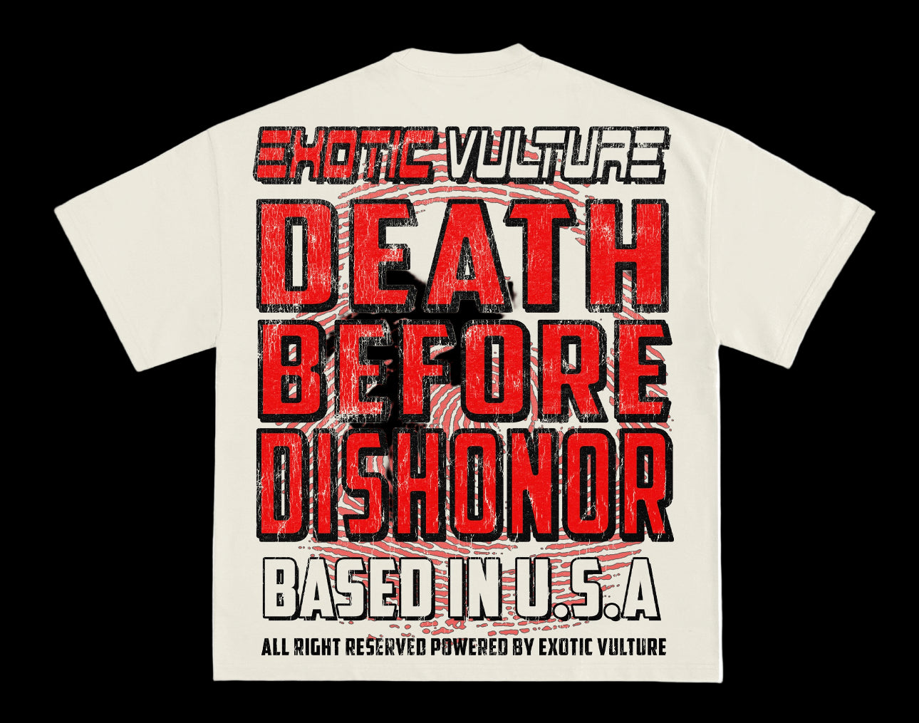 White "Death Before Dishonor" t shirt
